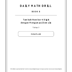 Muka hadapan Daily Math Drill BOOK 8 oleh Ening Collection